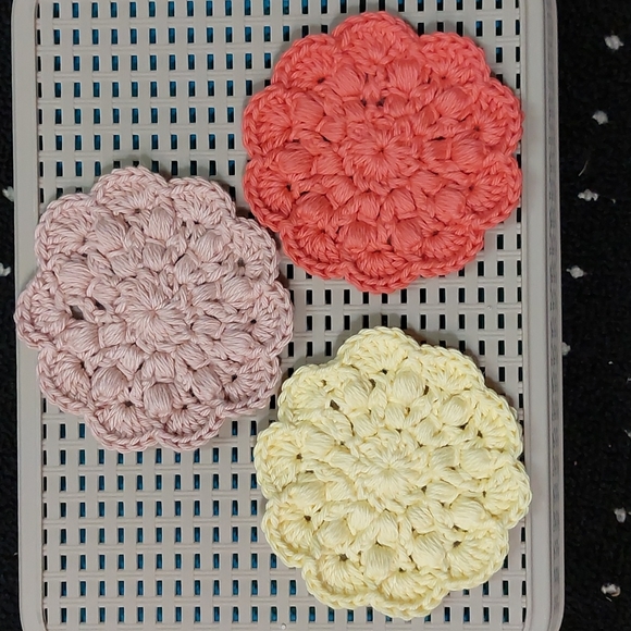 Crochet Super Scrub Facial Rounds▪︎ Grapefruit Special Edition▪︎Set of 3 - Picture 2 of 5
